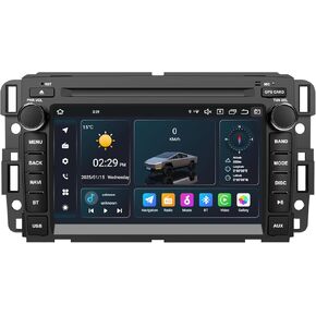 Swtnvin Car Stereo Radio Android 14 DVD Player for GMC Sierra Yukon Chevrolet Buick Chevy Silverado Double Din 7inch IPS 1280 * 720 Qled Multimedia Radio 4G Navi Support WiFi Bt SWC Octa-Core 4G+64g