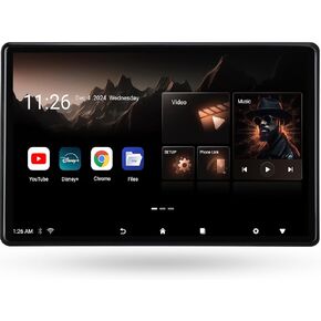 14 بوصة 4K Android.13 شاشة مسند رأس التلفزيون للسيارات للسيارات الخلفية للترفيه الخلفي ، دعم شاشة Link Wirror Link Link ، مع مشغل WiFi/Bluetooth/HDMI/USB/Video (4G+64G (1*PC))