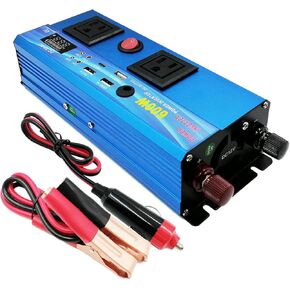 600W Continous Output Power Inverter DC 12V to 110V AC Converter with 4 USB Ports, 2 AC Outlets, 1 DC Output, LED Display for Road Trip, Camping, RV, Truck, Car, Pickup Truck