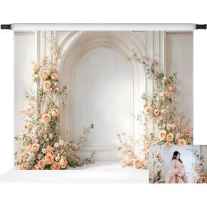 Kate Spring Floral Backdrop for Photography Flowers White Arch Wall Background Photo Studio Props 10x8ft