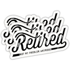 (3PCS) Retired Under New Management See Grandkids for Details Sticker, Funny Retirement Stickers - Vinyl Decal for Laptop, Tumbler, Water Bottle, Scrapbook, Gift for Grandpa, Grandma 3" x 3 "