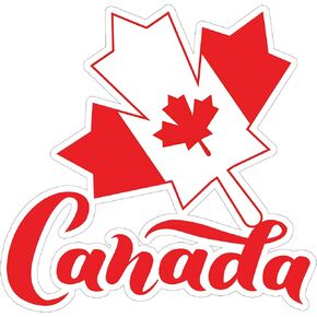 Canada Maple Leaf Sticker 4 Inch - Waterproof Vinyl Decal for Laptop Water Bottle Car Tumbler - Durable Aesthetic Long-Lasting Stickers for Adults ID44990