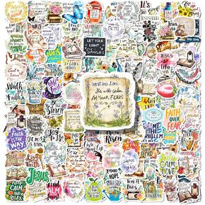 150PCS Bible Verse Stickers: Inspirational Jesus Christian Stickers for Water Bottles,Laptop,Scrapbook,Waterproof Vinyl Bible Stickers for Kids,Teens.