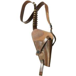 M3 Victory Revolver Premium Brown Leather Tanker Shoulder Holster with .38 Shell Loops US WWII