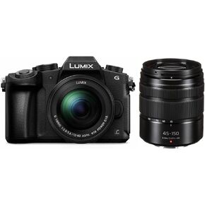 LUMIX DMC-G85 Mirrorless Camera w/12-60mm f/3.5-5.6 LUMIX G OIS Lens with 45-150mm f/4.0-5.6 Aspherical Lens for MFT, Matte Black