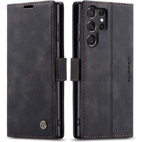 Compatible with Samsung Galaxy S25 Ultra Case with Card Holder, Kickstand Protective Flip Folio Leather Wallet Case for Galaxy S25 Ultra 5G 6.8 inch (Black)