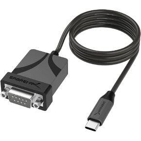 SABRENT USB-C to DB9 Serial RS-232 Adapter Cable 3FT, Prolific PL2303GS Chipset, USB 2.0, 1bps-12Mbps Baud Rate, for POS Terminals, Modems, GPS, Industrial Devices (CB-D9C3)