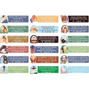 155pcs Spanish Jesus Stickers | Christian Decals Faithful Quotes | Religious Bible Verse Stickers for Journaling | Biblia en Español