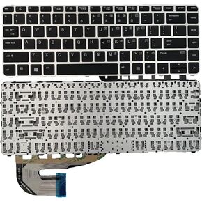 Laptop Replacement US Layout Keyboard for HP EliteBook 740 745 G3 745 840 G3 G4 Silver Frame 819876-031 836307-031