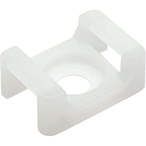 100 pcs 6mm/0.24in الكابل zip tie tide typle قاعدة قاعدة ، مقاطع الكابلات السلك المشابك ، مقاطع الأسلاك مرساة الإدارة (أبيض) in Kuwait