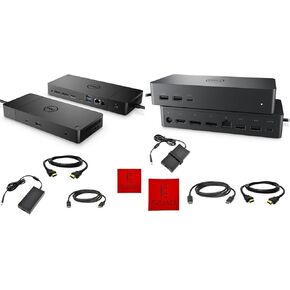 Dell WD19TB & UD22 Docking Station Bundle - Dual Monitor Support with USB-C, HDMI, DisplayPort, 180W & 130W Power Adapters - Universal Dell Docks for Laptops & Computers, 1 Year Warranty (New & Renewe