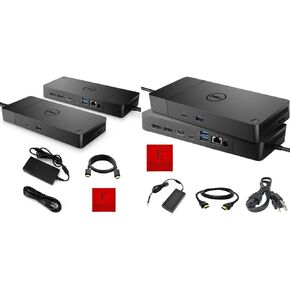 Dell WD19 & WD19S Docking Station Bundle - Dual Monitor Support with USB-C, HDMI, Dual DisplayPort, 180W Power Adapters, Power Cords - Ultimate Docking Solution for Laptops & Workstations (Renewed)