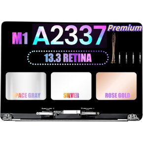 A2338 استبدال الشاشة A2338 LCD لـ 13 بوصة MacBook M1 Pro 2020 Year 2560x1600 LCD التجميع الكامل لـ EMC 3578 MYD83 Silver26