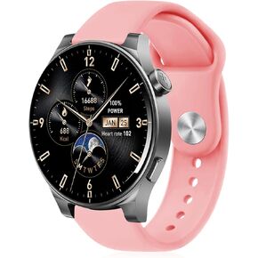 Silicone Watch Bands Compatible with TOZO S5/S6/S3, Soft Sport Replacement Wristband Straps for CMF Watch Pro/Watch Pro 2/TicWatch Pro 3 Ultra GPS/S2 Smartwatch Women Men
