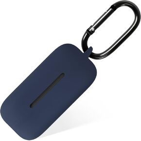 Geiomoo Soft Flexible Silicone Case for Sony WF-C510, Scratch Resistant Protective Cover with Carabiner (Navy Blue)