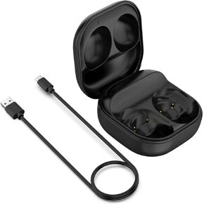 علبة شحن لـ Samsung Galaxy Buds Pro (SM-R190) ، صندوق محطة مهد الشاحن البديلة مع كابل USB Type-C لكابل Galaxy Buds Pro Earbuds (أسود)