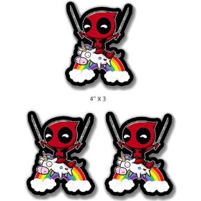 Delzam Dead_Pool Maximum Effort Unicorn Swords Sticker - Funny Stickers Laptop Vinyl Decal 3 X 4