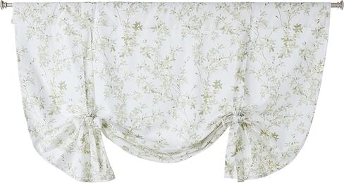 Laura Ashley Home - Cotton Pole Top Valance, Stylish & Lightweight Window Treatment for Home Decor (Charlotte Blue, 86" x 15") in Saudi Arabia