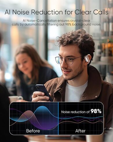 Open Ear Headphones, 0.28oz Lightweight Next-Gen Bluetooth 5.4 Air Conduction Wireless Earbuds w/Extra Bass, 48H Playtime, 3 EQ Modes, ENC Mic, IPX5, Snug Fit for Workout Running Black in Saudi Arabia