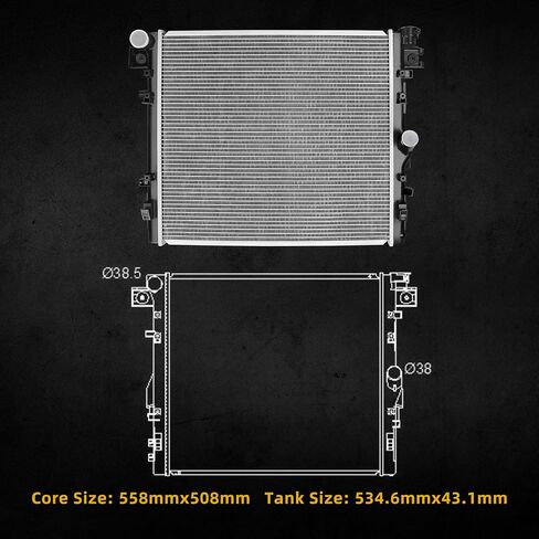 DWVO Radiator Complete Radiator Compatible with 2006-2010 Jeep Commander 2005-2010 Grand Cherokee 3.0L 3.7L V6 4.7L 6.1L V8 in Kuwait
