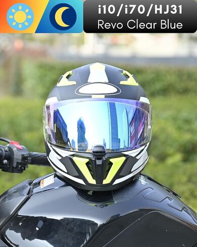 Logto Motorcycle Helmet Visor for I70 HJ-31 Helmet Visor Replacement Uv Protection Anti-Scratch, Universal (Rainbow) in Kuwait