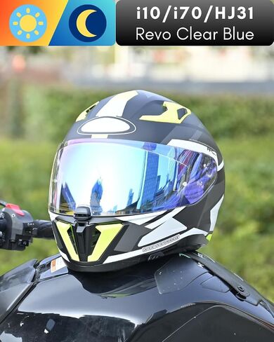 Logto Motorcycle Helmet Visor for I70 HJ-31 Helmet Visor Replacement Uv Protection Anti-Scratch, Universal (Rainbow) in Kuwait