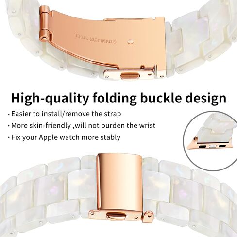 نطاقات راتنجات Bestig متوافقة مع Apple Watch Band 38mm 40mm 41mm 42mm 44mm 45mm 46mm 49mm النساء الرجال ، حزام مضاد للوزن للوزن لـ iWatch Ultra Se Series 10 9 8 7 5 4 3 2 1 in Kuwait