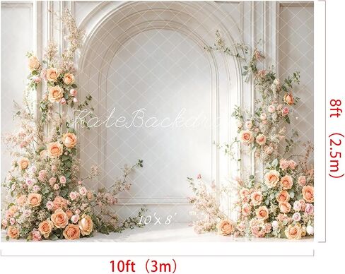 Kate Spring Floral Backdrop for Photography Flowers White Arch Wall Background Photo Studio Props 10x8ft in Kuwait