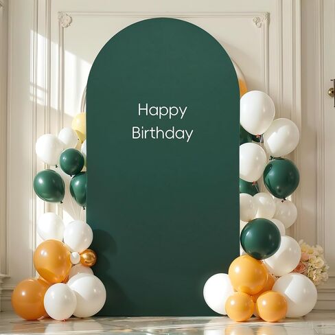 6.6FT Yellow Wedding Arch Backdrop Cover Spandex Fitted Arch Covers Stretchy Backdrop Round Top Chiara Backdrop Cover for Birthday Party Ceremony Banquet Decoration in Saudi Arabia