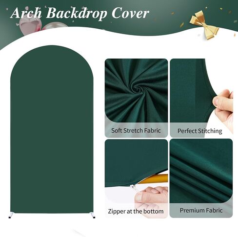 6.6FT Yellow Wedding Arch Backdrop Cover Spandex Fitted Arch Covers Stretchy Backdrop Round Top Chiara Backdrop Cover for Birthday Party Ceremony Banquet Decoration in Saudi Arabia