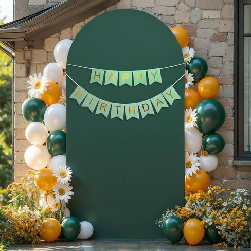 6.6FT Yellow Wedding Arch Backdrop Cover Spandex Fitted Arch Covers Stretchy Backdrop Round Top Chiara Backdrop Cover for Birthday Party Ceremony Banquet Decoration in Saudi Arabia