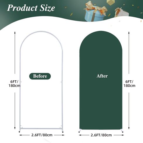 6.6FT Yellow Wedding Arch Backdrop Cover Spandex Fitted Arch Covers Stretchy Backdrop Round Top Chiara Backdrop Cover for Birthday Party Ceremony Banquet Decoration in Saudi Arabia