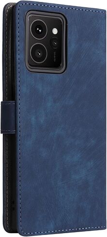 ل Nokia HMD Skyline Wallet Phone Case مع واقي الشاشة [RFID حظر] حامل بطاقة الوجه الجلدي Kickstand Strap Women Men Men Plocking Case for Nokia Skyline HMD Sky Line 5G Blue in Kuwait
