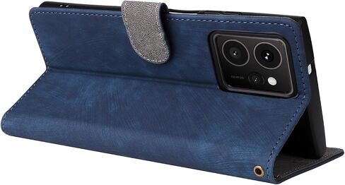 ل Nokia HMD Skyline Wallet Phone Case مع واقي الشاشة [RFID حظر] حامل بطاقة الوجه الجلدي Kickstand Strap Women Men Men Plocking Case for Nokia Skyline HMD Sky Line 5G Blue in Kuwait