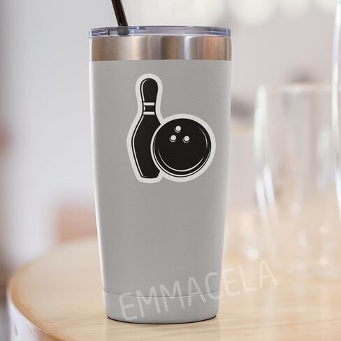 (3PCS) Bowling Sport Stickers - Waterproof Vinyl Decal for Bowlers, Sports Lovers, Laptop, Water Bottle, Tumbler, Scrapbook, Helmet Size 3" x 2.5 " in Saudi Arabia