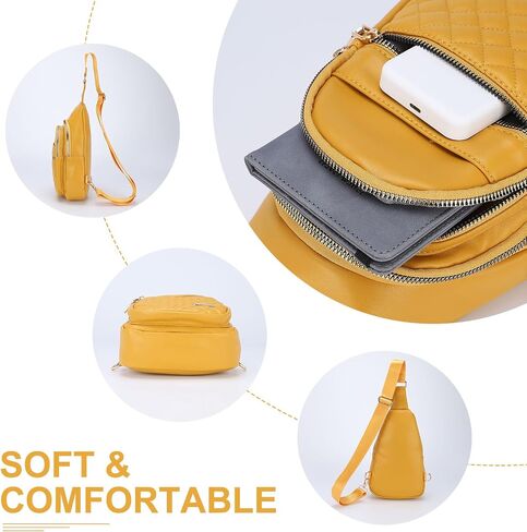 PU Leather Small Sling Bag Mini Crossbody Packpack - 7.9 "جيد للتنزه في السفر رياضة ركوب الدراجات - الوردي in Saudi Arabia