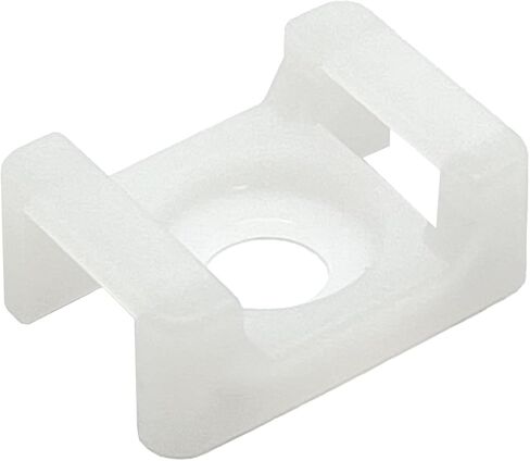 100 pcs 6mm/0.24in الكابل zip tie tide typle قاعدة قاعدة ، مقاطع الكابلات السلك المشابك ، مقاطع الأسلاك مرساة الإدارة (أبيض) in Kuwait