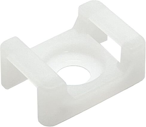 100 pcs 6mm/0.24in الكابل zip tie tide typle قاعدة قاعدة ، مقاطع الكابلات السلك المشابك ، مقاطع الأسلاك مرساة الإدارة (أبيض) in Kuwait