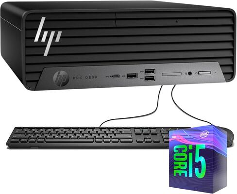 HP Compact Core-i5 Business Desktop • 32GB RAM • 1TB SSD | ProDesk 400 G9 Small Form Factor, External, Support 4K, Type-C, RJ-45, Wired Keyboard and Mouse, Windows 11 Pro in Kuwait