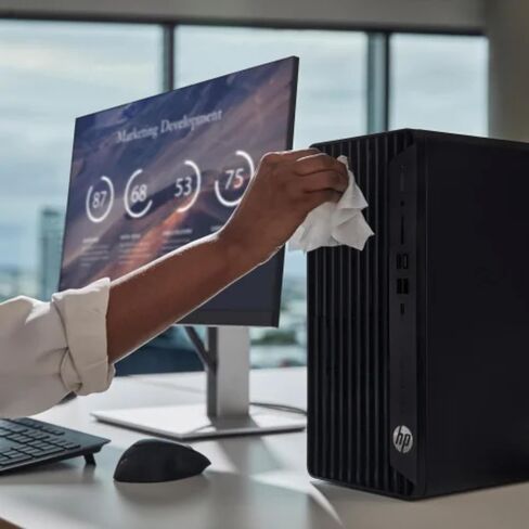 HP Compact Core-i5 Business Desktop • 32GB RAM • 1TB SSD | ProDesk 400 G9 Small Form Factor, External, Support 4K, Type-C, RJ-45, Wired Keyboard and Mouse, Windows 11 Pro in Kuwait