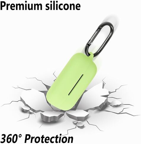 علبة سيليكون مرنة Geiomoo Soft for Sony WF-C510 ، غطاء واقي مقاوم للخدش مع Carabiner (Navy Blue) in Kuwait