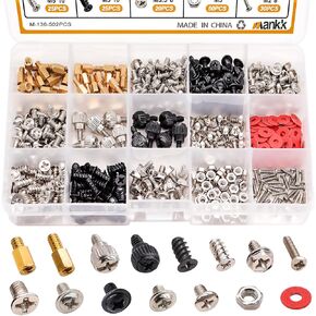 mankk 502PCS and 400PCS Computer Screws Motherboard Standoffs Screws Kit