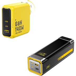 AOHI 240W BANK POWER BANK 27600MAH شاحن سريع محمول (99.3WH) + الشباب 140W GAN + USB C Charger 100W شاحن سريع
