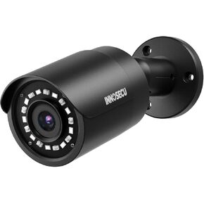 PoE Camera, Wired IP Security Bullet Camera 5MP, Outdoor Waterproof IP67, Built-in Mic and 2.8mm Lens 110° Wide Angle, Night Vision 100ft, AI Human&Vehicle Detection, INB5GR37F (White)