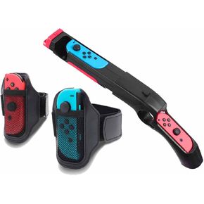 Nintendo Switch Accessories, Nintendo Switch Leg Straps and Nintendo Switch Gun Controller