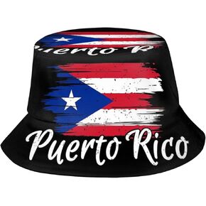 Puerto Rico Flag Puerto Rican Flag Bucket Hat Sun Hat Beach Fishing Hat Travel Fisherman Hat for Women and Men