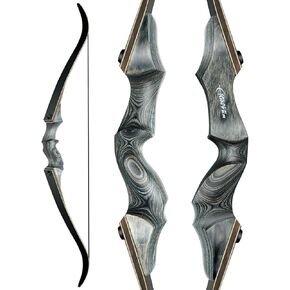 Black Hunter Takedown Recurve Bow 20-60 رطل القوس 60 بوصة الصيد الطويل الطويل القوس القوس اليد اليمنى