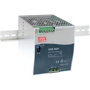 Mean Well SDR-960-24 - 960W 24V Industrial DIN Rail Power Supply - 40A, 94% Efficiency, Active PFC, Parallel Capability