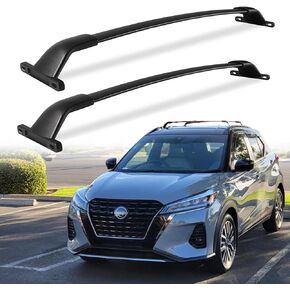 Heavy Duty Aluminum Cross Bars for Nissan Kicks 2016-2023 2024 | Easy Installation | Warranty 2 Years | Compatible with Roof Boxes, Bags, Kayak, Bicycle and Cycle Carriers