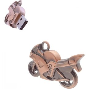 128GB Strong Metal Motorcycle USB Flash Drive Memory Stick Pendrive Copper